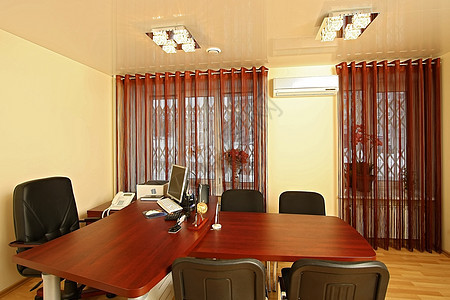 办公室椅子调解桌子木板水平皮革商业棕色灯光绿色图片