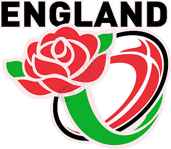 英国英语玫瑰球旗Name运动旗帜联盟红色橄榄球插图图片
