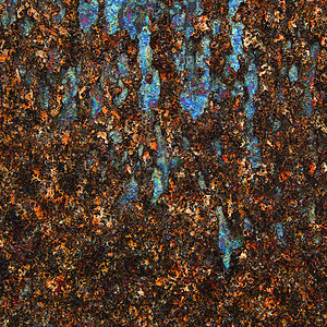 Rusty 矮人宏观金属棕色腐蚀粒状老化材料图片