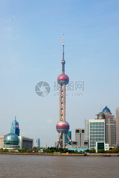 上海商业城市经济金融业珍珠塔构造大都市世界之声玻璃画报图片