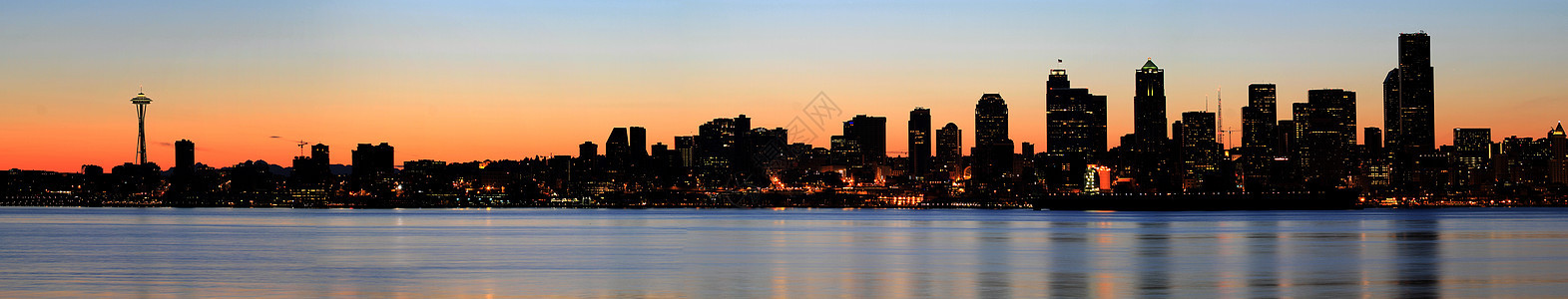 西雅图天线和日出时的吉普声图片