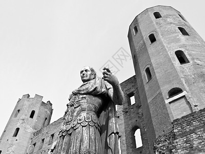 朱利叶斯凯撒神像废墟地标雕像黑色盖乌斯白色皇帝纪念碑建筑学图片