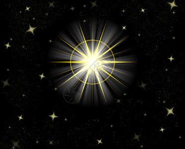闪耀星个性插图天空星星场地耀斑星域图片