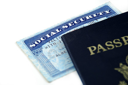 社会保障卡国家护照国籍蓝色安全卡片移民文档公民图片