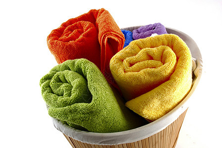 毛巾篮子温泉织物棉布吸水性洗衣店淋浴纤维面巾图片
