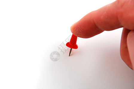 推针安全图钉塑料别针笔记营销红色补给品标签阴影图片