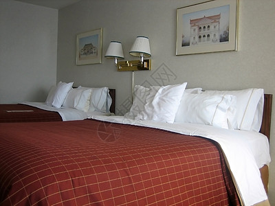 旅馆床商业被子款待睡眠客栈酒店大床床单旅游旅行图片