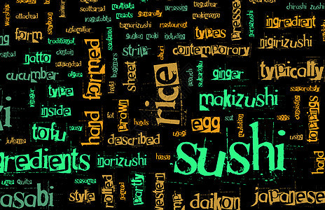 寿司菜单食品食物插图海苔传单团体用餐乐趣晚餐选集图片