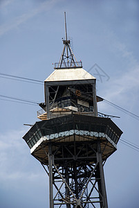 空中马车高度大车引擎链线旅游空气运输假期游客电缆图片