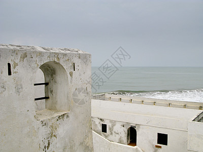 阿克拉附近加纳的俘虏第三世界奴隶海洋城堡村庄海岸壁垒据点建筑物图片
