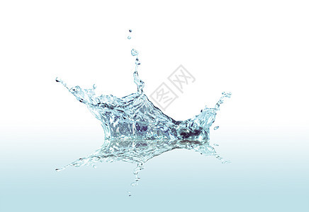 溢水气泡蓝色自然液体背景图片