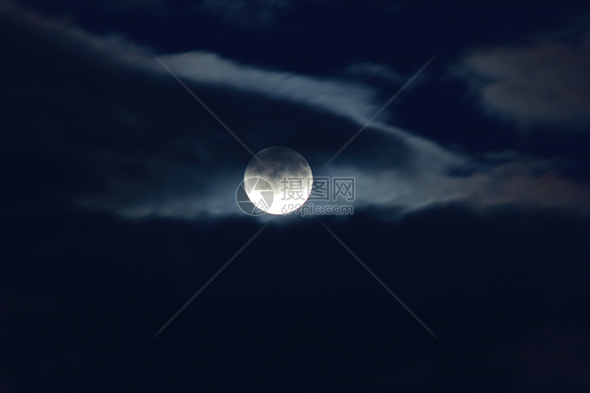 满月月表面蓝色月球满月天文学天空图片