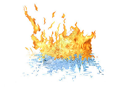 水中的火焰燃烧纹理混响设计壁炉元素图片