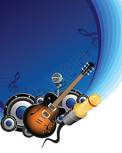 音乐背景音乐会插头乐器细绳扬声器派对电缆麦克风流行音乐吉他图片