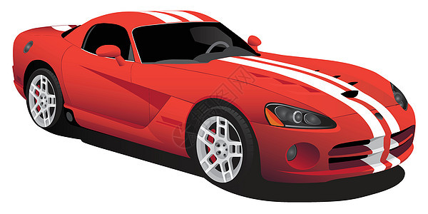 红车在赛马赛道上运输短跑驾驶引擎艺术运动加速度绘画墨水表盘图片