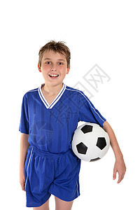 穿足球制服的男孩图片