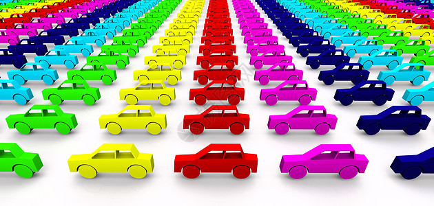 汽车概念-彩彩色汽车图片