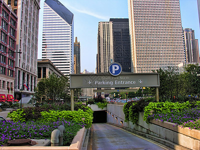 伊利诺伊州芝加哥城市生活建筑办公楼摩天大楼结构场景城市旅行景观建筑学背景图片