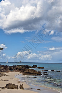 马霍湾 圣马亚提海岸 荷属安的列斯群岛风景天空勘探热带旅行假期海滩海浪海洋享受图片