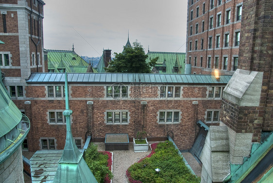 加拿大魁北克Frontienac旅馆中心城市城堡酒店工地旅游建筑窗户建筑学房子图片