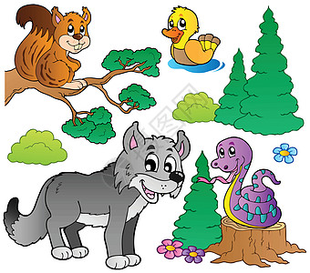 森林漫画动物2组图片