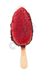 白底孤立的红冰淇淋融化红色甜点汽水可乐工作室甜食小吃食物图片