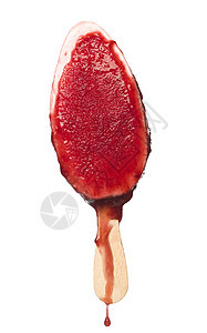 白底孤立的红冰淇淋融化甜食甜点食物小吃工作室汽水红色可乐图片