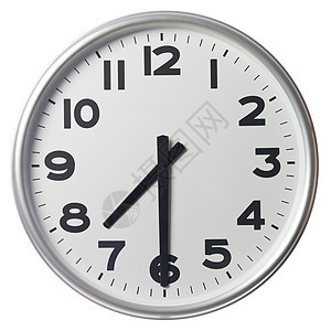 7点半分针时钟白色数字小时时间黑色图片