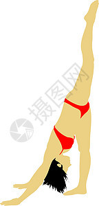 女性体操矢量说明 免费运动会平衡身体插图鞍头男人舞蹈耐力运动女士戒指图片