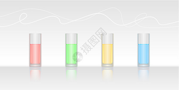 彩色眼镜卡通片实验红色剪贴画生活化学液体黄色反射绿色图片