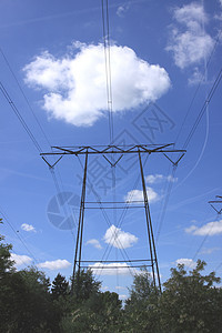 高电压电流电线收费接线电缆网络工业高压金属紧张电气力量图片