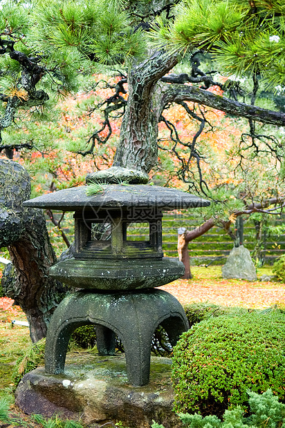 花岗灯宗教灯笼叶子装饰品岩石盆栽雕像文化花园旅游图片