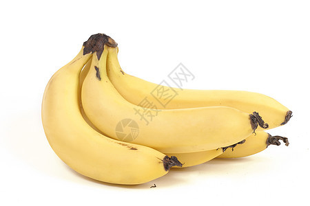 香蕉团草本植物水果食物黄色背景图片