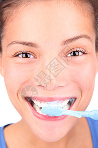 刷牙卫生牙膏牙科快乐女士刷子清洁度牙齿牙刷微笑图片