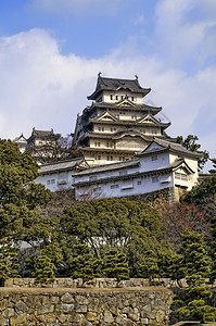 日本的冰地大城堡皇帝吸引力寺庙游客城市建筑武士建筑学忍者世界图片