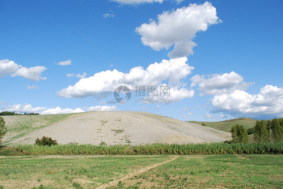 图scan 环形农田旅游爬坡全景植被晴天场景天空乡村山坡图片