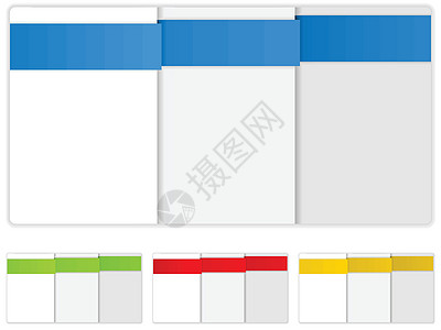 一组多彩文字框蓝色盒子网络网站磁带商业丝带传单框架菜单背景图片