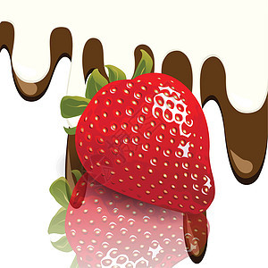 草莓插图牛奶美食酸奶黏土覆盆子可可奶油甜点糖果图片