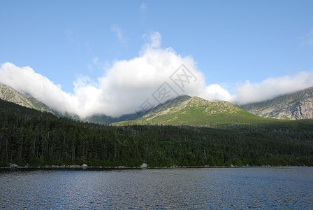 山区观点森林蓝色顶峰风景天空岩石远足图片