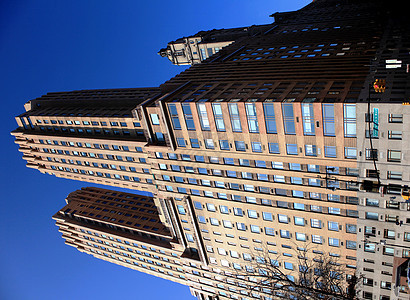 纽约的摩天大楼苹果蓝色城市生活建筑背景图片