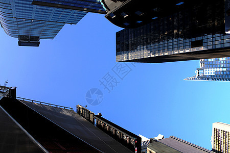 纽约摩天大楼生活城市蓝色建筑蓝天苹果背景图片