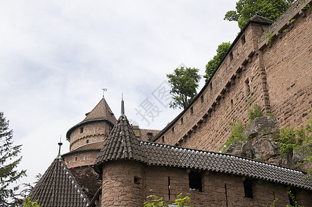 法国城堡博物馆建筑学建筑棕色废墟砖块背景图片