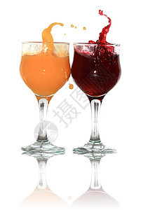 果汁和果汁饮料生活橙汁饮食方式橙子飞溅水果高脚杯玻璃图片
