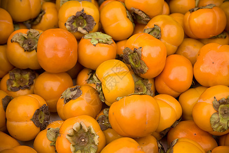 Persimmons 过膜热带营养食物团体甜点卡其色维生素橙子饮食水果图片