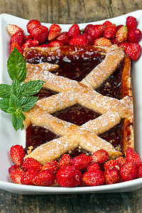 草莓塔营养白色蛋糕明胶水果红色美食糖果食物糕点图片