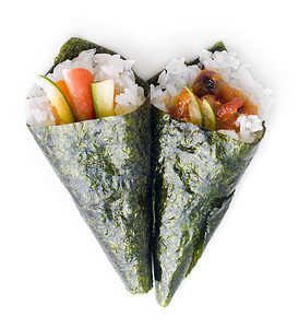 手卷龙木寿司厨房传统海藻美味盘子情调寿司服务烹饪异国图片