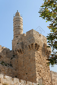 耶路撒冷古古代城堡和大卫塔堡垒风化建筑学风景历史都市考古石头游客考古学图片