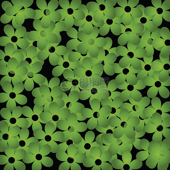 绿花叶子墙纸艺术纺织品绘画滚动创造力植物风格插图图片