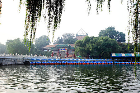 北京紫禁城附近的Beihai公园公园城市游客文化绘画地标历史宝塔中心吸引力图片