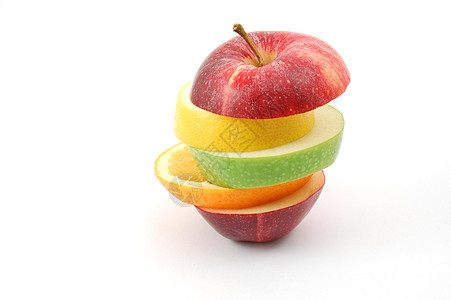 白色背景上的苹果概念异国饮食橙子香橼多样性杂货店情调果味维生素图片